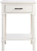 SAFAVIEH Home Collection Peyton Distressed White 1-Drawer Lower Shelf Accent Table ACC5704A