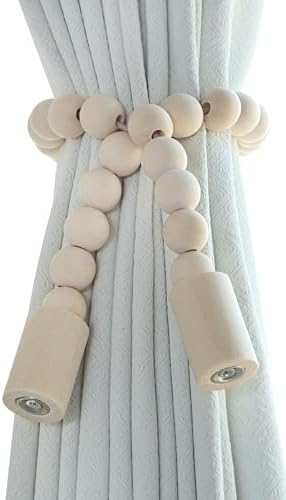 Meplait Magnetic Curtain Tiebacks, 2 Pack Boho Curtain Tie Backs by Meplait