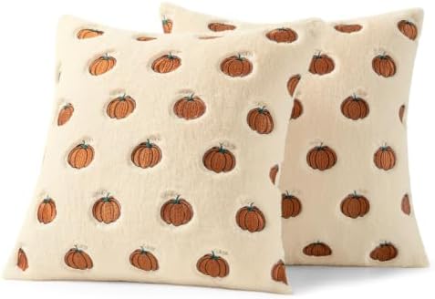 MIULEE Fall Pillow Covers 18x18 Rust Pumpkin Fall Decor - Image 7