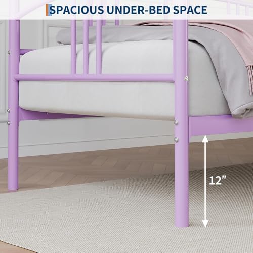 GarveeLife Twin Size Metal Daybed Frame, Heavy-Duty Steel Slat Support - Image 3