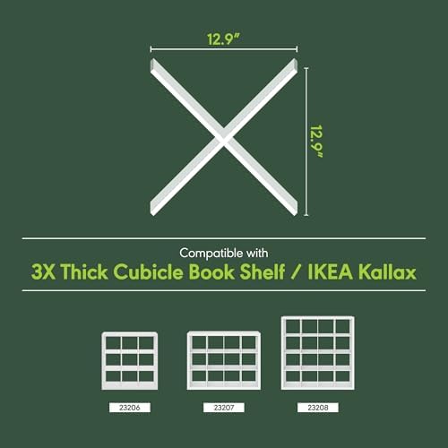 Furinno Cubicle X-Shelf Cube Insert, 3-Shelf Cube Organizer - Image 5
