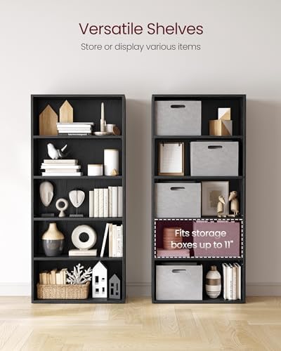 VASAGLE Bookshelf, 23.6 Inches Wide, 5-Tier Open Bookcase - Image 5