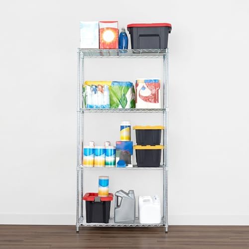 SafeRacks 4-Tier NSF Wire Shelving Unit, No Wheels - Image 2