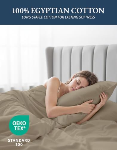 LANE LINEN Queen Sheets 100% Egyptian Cotton Sateen - Image 4