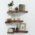 Corner Floating Shelves Wall Mount Shelf Solid Wood by Saumonieres