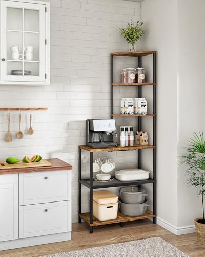 6-Tier Corner Shelf, Industrial Corner Bookshelf - Image 4
