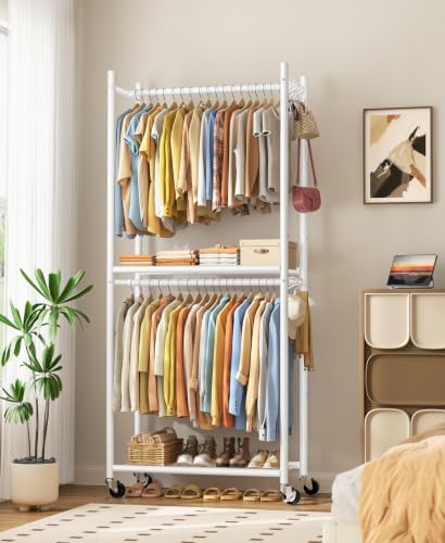 HOMIDEC Clothes Rack, 79.7" Double-Tier Clothing Rack - Image 3