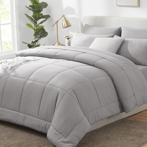 CozyLux Queen Comforter Set French Grey by CozyLux