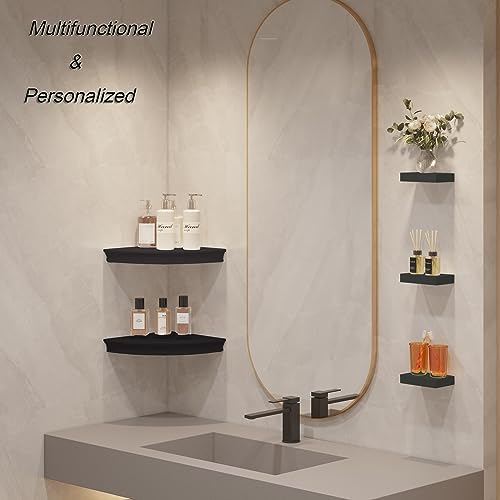 HAO Floating Corner Shelf Invisible Wall Mounted Shelves Radial Shape Cable - Image 6