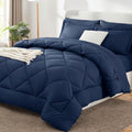 CozyLux King Comforter Set 102"x90" Navy by CozyLux