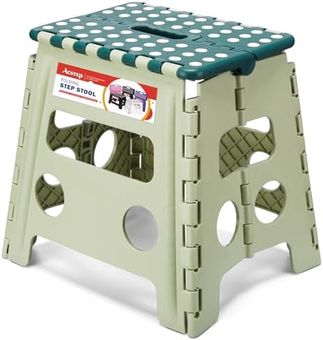 Foldable Step Stool for Adults 13 Inch, 300 lbs by ACSTEP