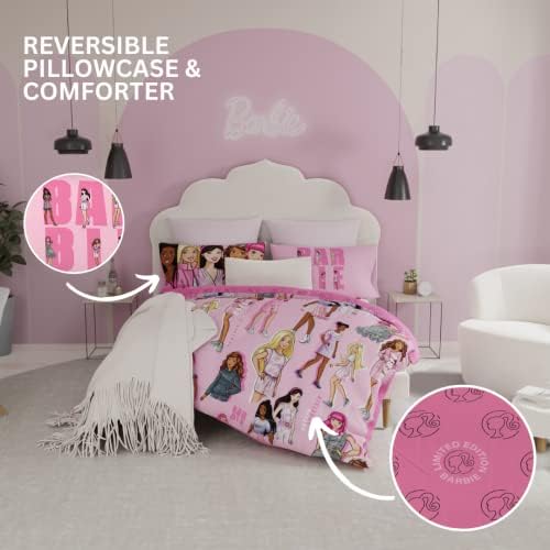 Franco Barbie Barbicore Bedding Super Soft Comforter and Sheet Set - Image 5