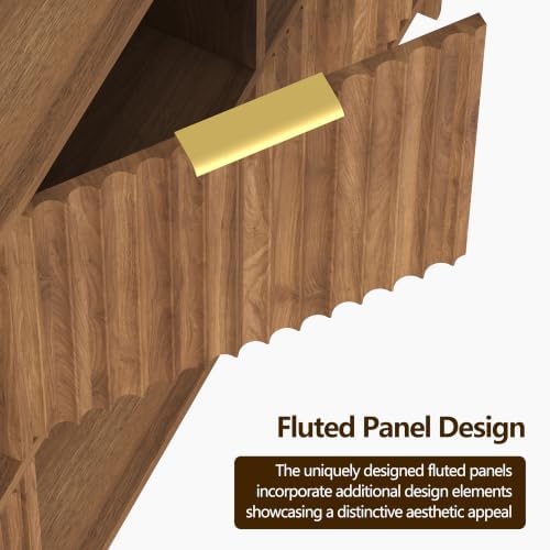 6 Cube Storage Organizer Fluted Bookcase - Image 7