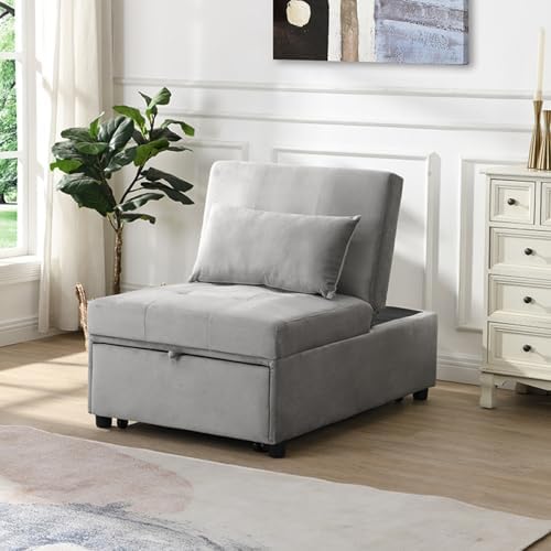 Folding Ottoman Sofa Bed Multifunctional Convertible Space-Saving Furniture by WEALTHKING
