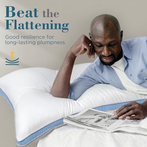 viewstar King Size Pillows Set of 2, Firm Support, Light Blue - Image 4