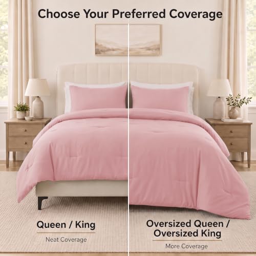 CozyLux Queen Comforter Set, 3 Pieces Down Alternative Bedding - Image 6
