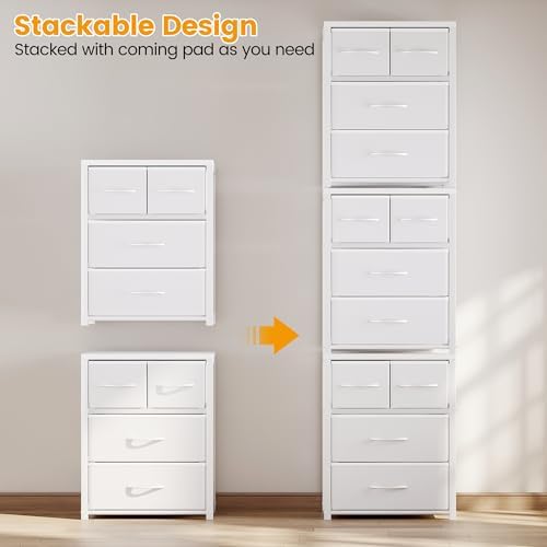 Homeiju Stackable 4-Drawer Fabric Dresser - Image 4