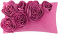 JWH 3D Flower Throw Pillow Cover, Hot Pink, 12x20 Inch by JinwenHome