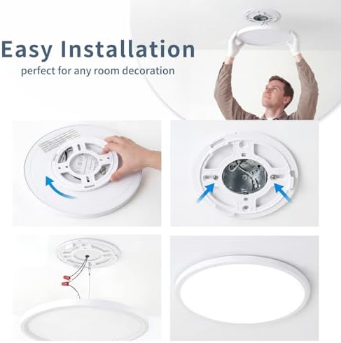 11.4 Inch LED Flush Mount Ceiling Light, 24W Dimmable & 5CCT 3000K-6500K - Image 7