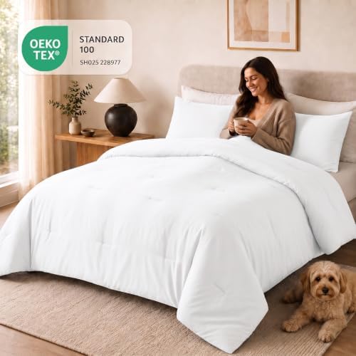 CozyLux Twin Comforter Set, 2 Pieces Down Alternative Bedding - Image 5