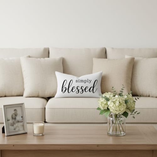 12x20 Throw Pillow Cover Simply Blessed - Image 2