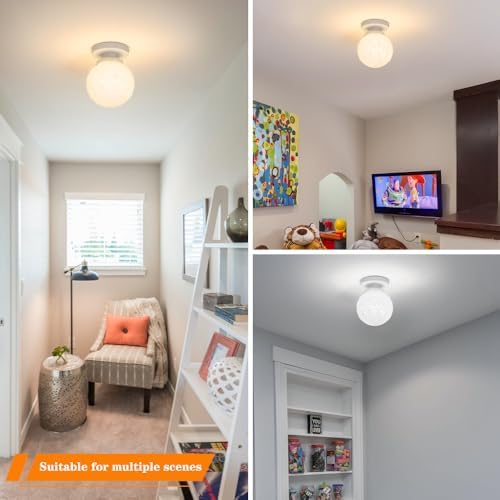 Semi Flush Mount Ceiling Light, Vintage Ceiling Lighting Fixture - Image 4