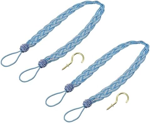 uxcell 2Pcs Curtain Tiebacks, 58cm/23 Braided Drapery Holdback Holder by uxcell