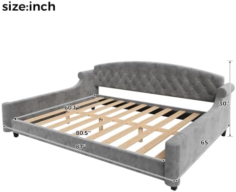 Merax Queen Size Upholstered Daybed - Image 2