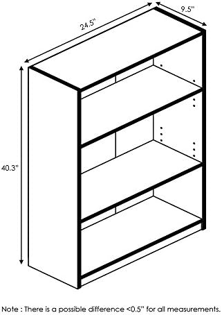 Furinno Jaya Book Shelf, 3-Tier Bookshelf, Standing Bookcase - Image 2