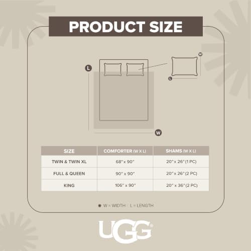 UGG Leonora King Comforter Set, Lightweight & Soft - Image 3