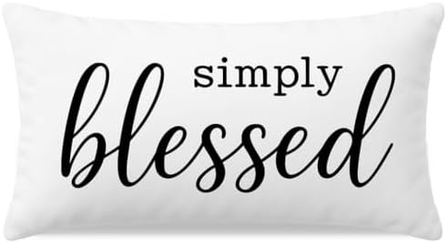 12x20 Throw Pillow Cover Simply Blessed by HERHOME