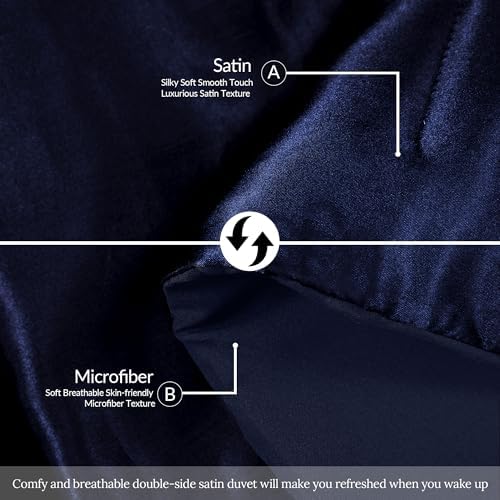 Whale Flotilla Reversible Satin Queen Comforter Set - Image 5