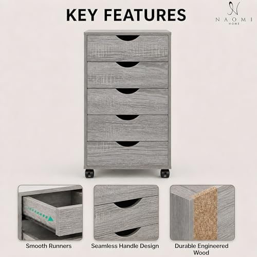 Naomi Home Under Desk Office File Cabinet - Image 4
