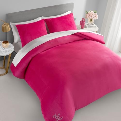 Juicy Couture Hot Pink Velour King Comforter Set - Image 3