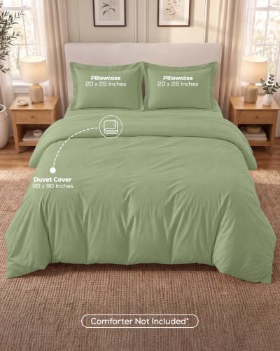 Duvet Cover Queen, 3 Piece Set, Extra Soft - Image 3