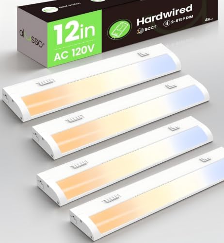 ALUSSO Hardwired 120V Under Cabinet Lighting 12 Inch Counter Kitchen Closet by ALUSSO