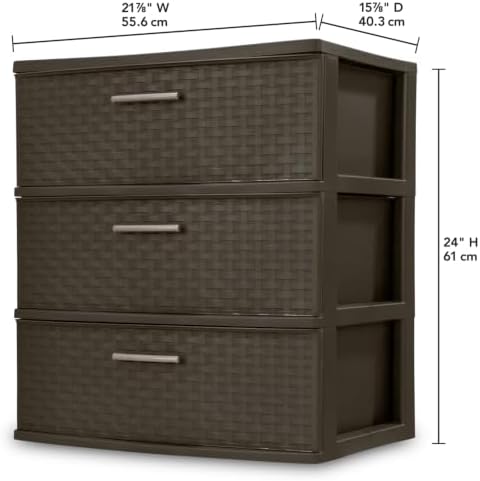 Sterilite Wide 3-Drawer Storage Unit - Image 3