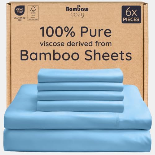 Bambaw 100% Viscose Derived from Bamboo Sheets King Size – 6pcs King Cooling by Bambaw