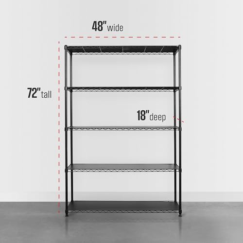 SafeRacks 5-Tier Black Wire Shelving - Image 3