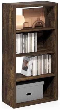 Furinno Viola Book Shelf, 4-Tier Bookshelf, Extra Thick Frame Bookcase by Furinno-FitsYourSpaceFitsYourBudget