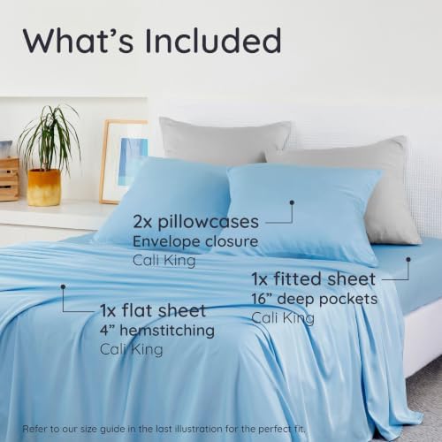 Bambaw California King Sheet Set 4pcs – 100% Viscose Derived from Bamboo Sheets - Image 2