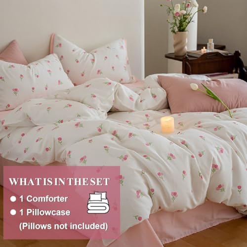 Floral Comforter Set Twin Size 2 Pcs - Image 5