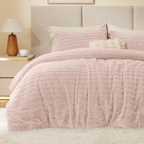 BEDELITE Faux Fur Queen Comforter Set, Fluffy Bed Set by BEDELITE