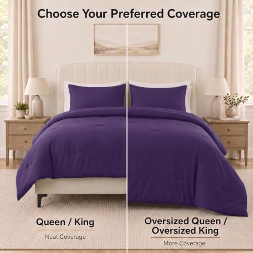 CozyLux Full Comforter Set, 3 Pieces Down Alternative Bedding - Image 6