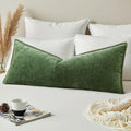 decorUhome Soft Chenille Throw Pillow Covers 14x36 Pack of 1 Forest Green by decorUhome