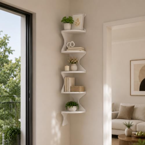 Corner Shelves Wall Mounted, Zigzag Corner Floating Shelves - Image 7