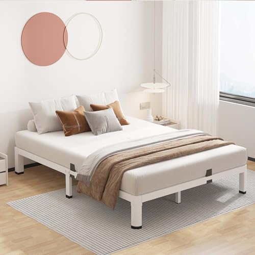 10 Inch White Full Bed Frame Low Profile - Image 6