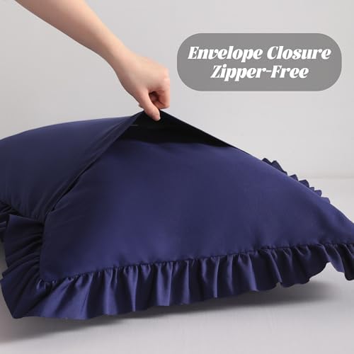 BEDSUM Queen Ruffled Pillow Shams - Image 5