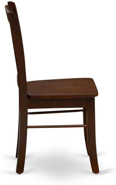 East West Furniture HLDL5-MAH-W 5 Piece Kitchen Table Set for 4 Includes a Round Dining Table with Pedestal and 4 Dining Room Chairs, 42x42 Inch, Mahogany