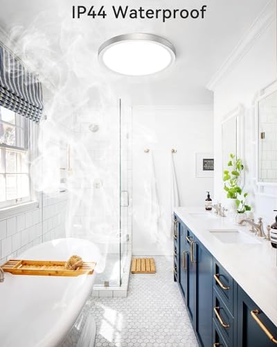 zemty Silver Flush Mount Ceiling Light - Image 2
